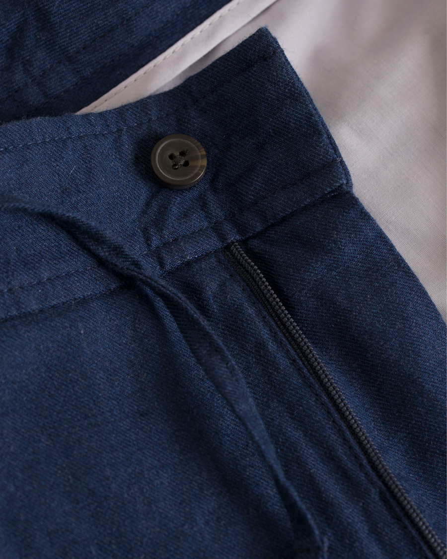 Hombres | Pantalones | NN07 | Copenhagen Cotton/Linen Trousers Blue