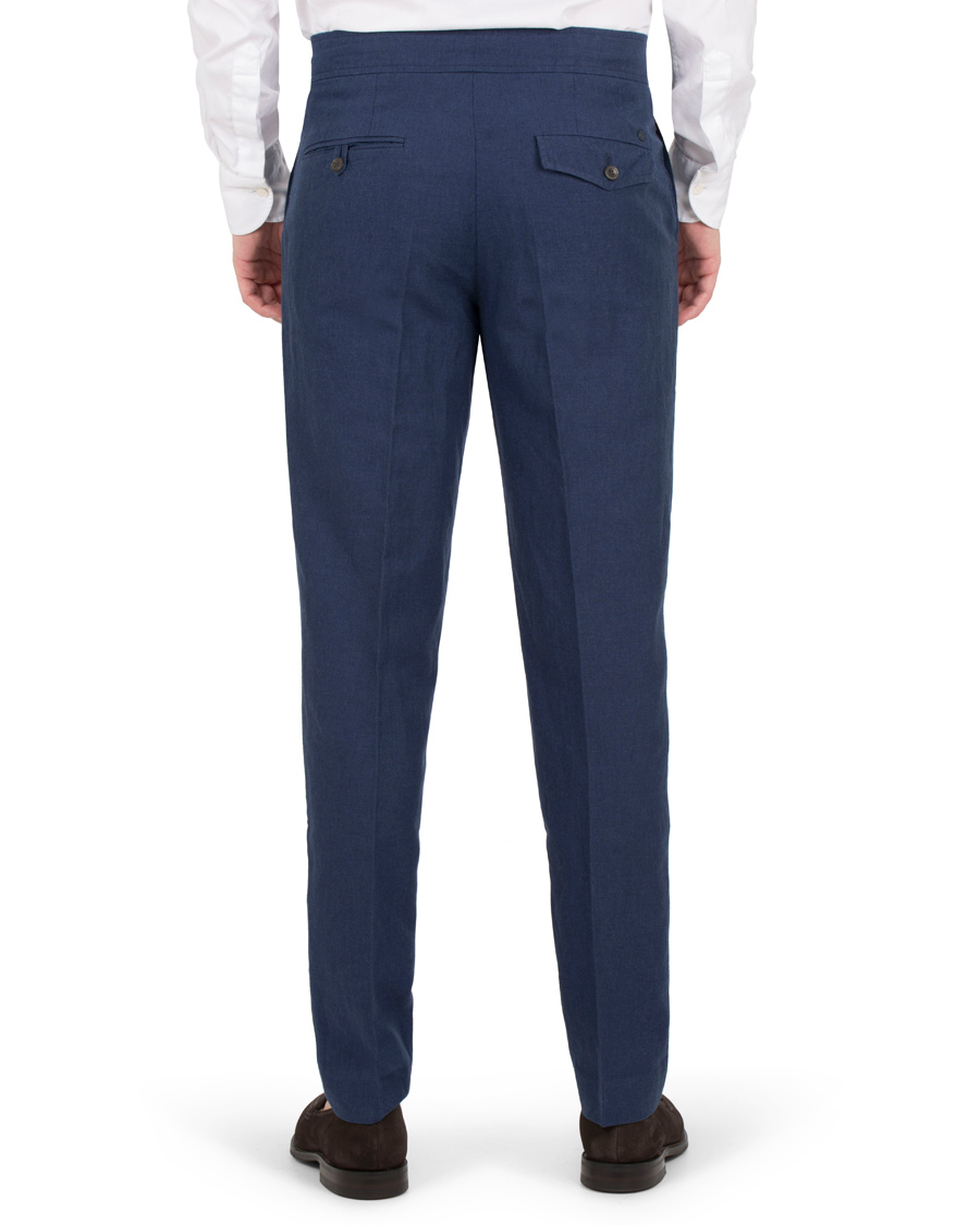 Hombres | Pantalones | NN07 | Copenhagen Cotton/Linen Trousers Blue