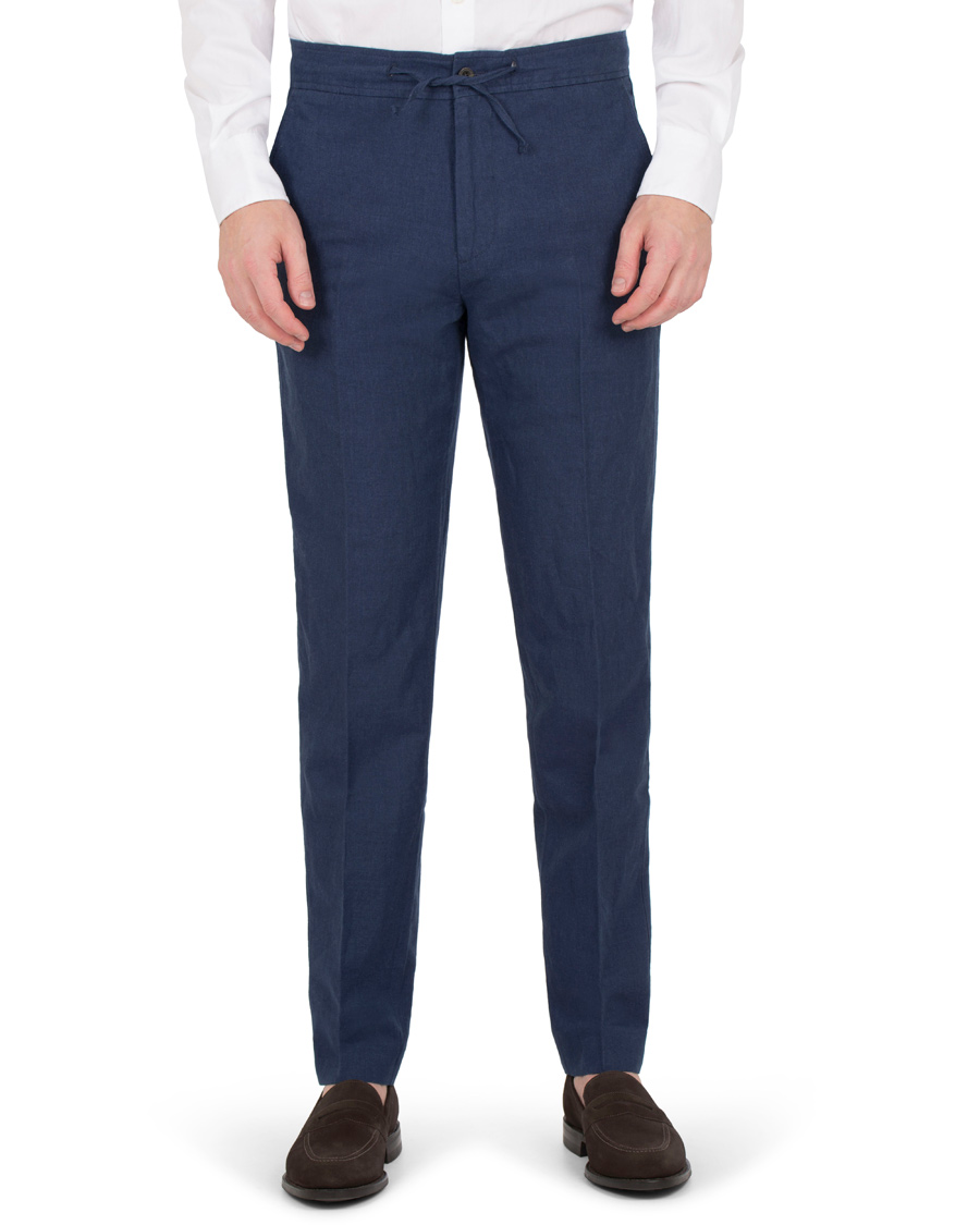 Hombres | Pantalones | NN07 | Copenhagen Cotton/Linen Trousers Blue