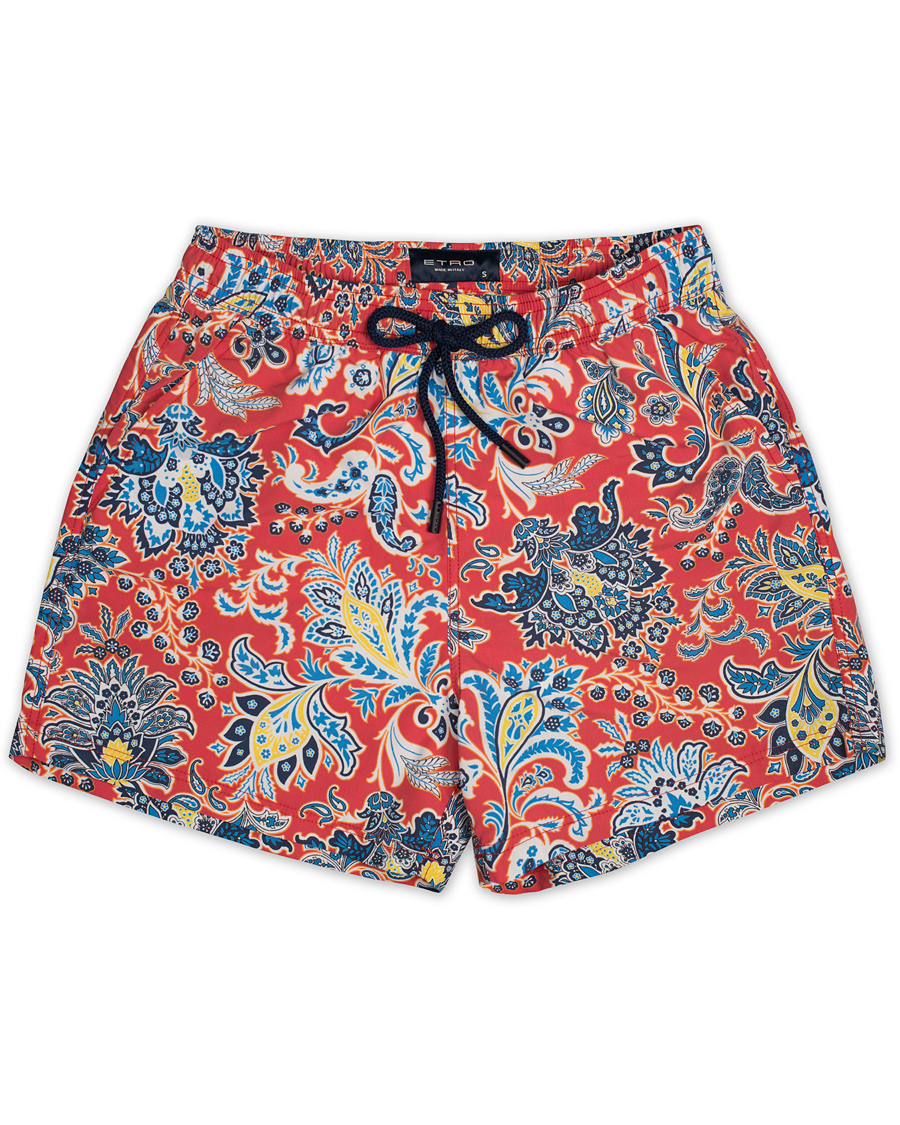 Hombres | Bañadores | Etro | Ponza Printed Flower Swimtrunk Red