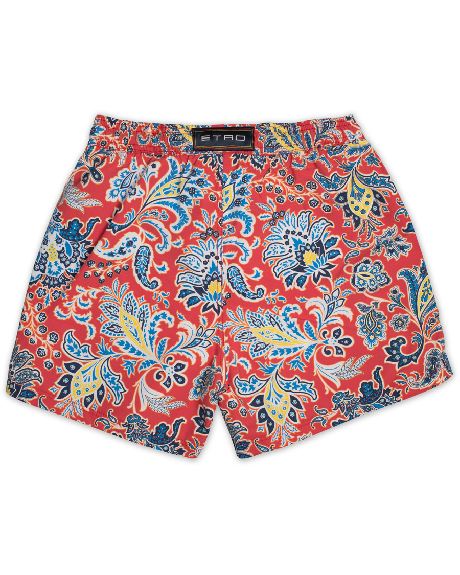 Hombres | Bañadores | Etro | Ponza Printed Flower Swimtrunk Red