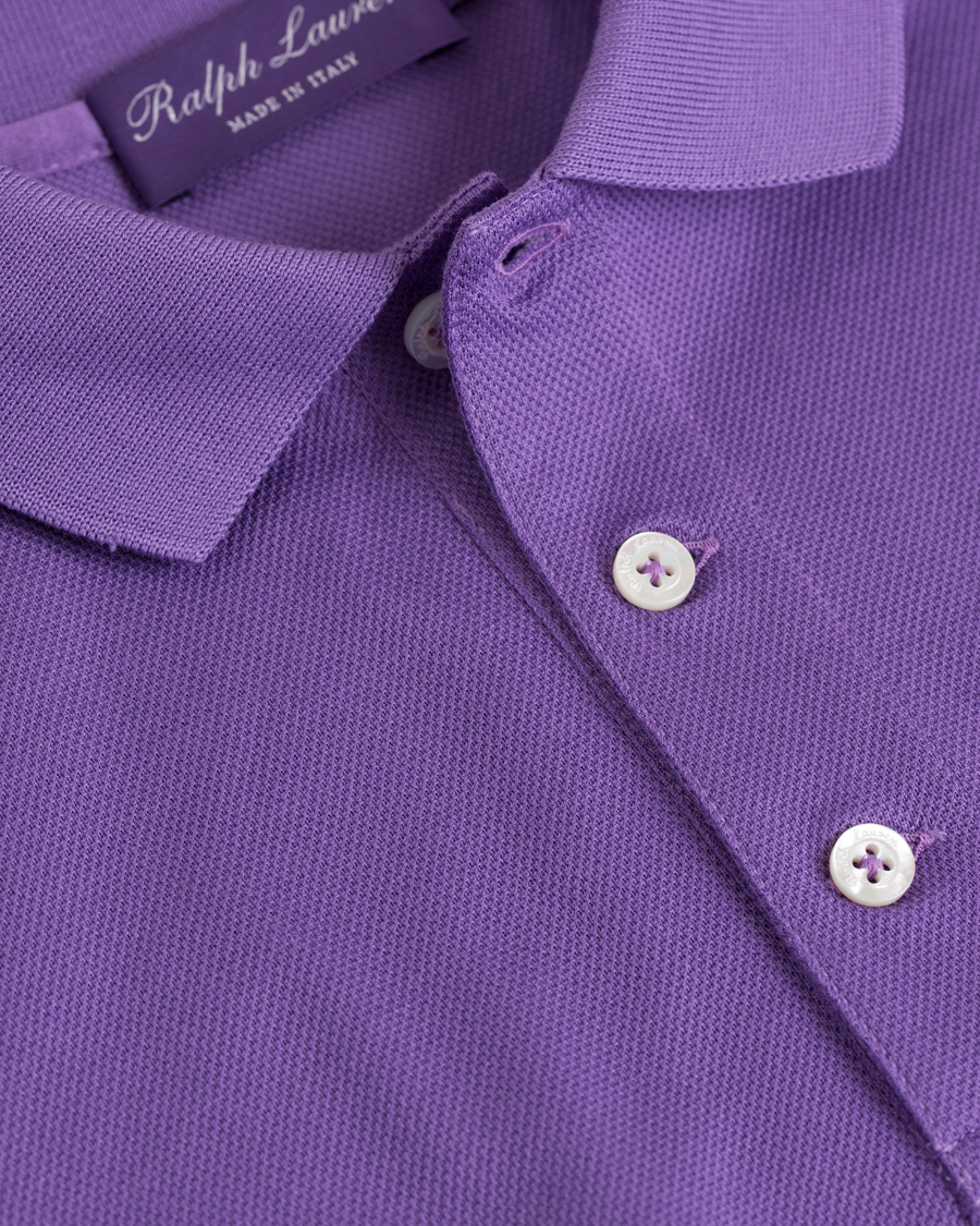 Hombres | Polos | Ralph Lauren Purple Label | Mercerized Cotton Pique Classic Lavender