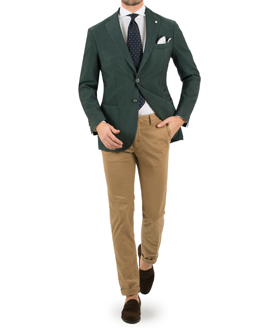 Hombres | Blazers | L.B.M. 1911 | Jack Regular Vintage Wool/Mohair Blazer Green