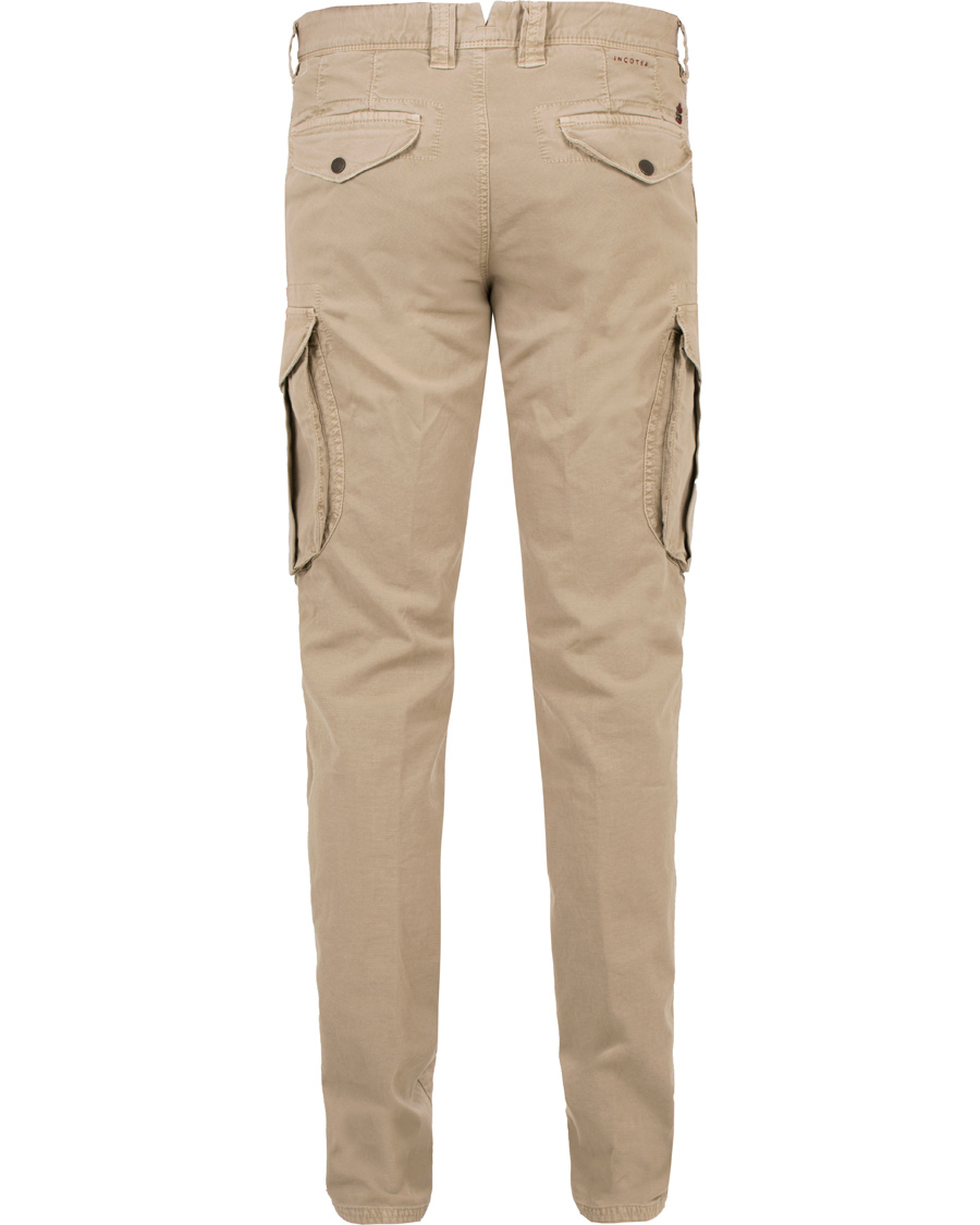 Hombres | Pantalones | Incotex | Slim Fit Cargo Slacks Natural