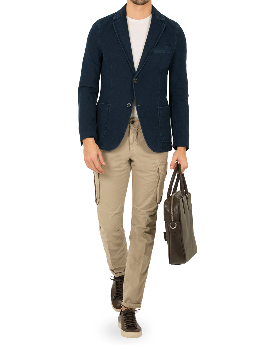 Hombres | Pantalones | Incotex | Slim Fit Cargo Slacks Natural