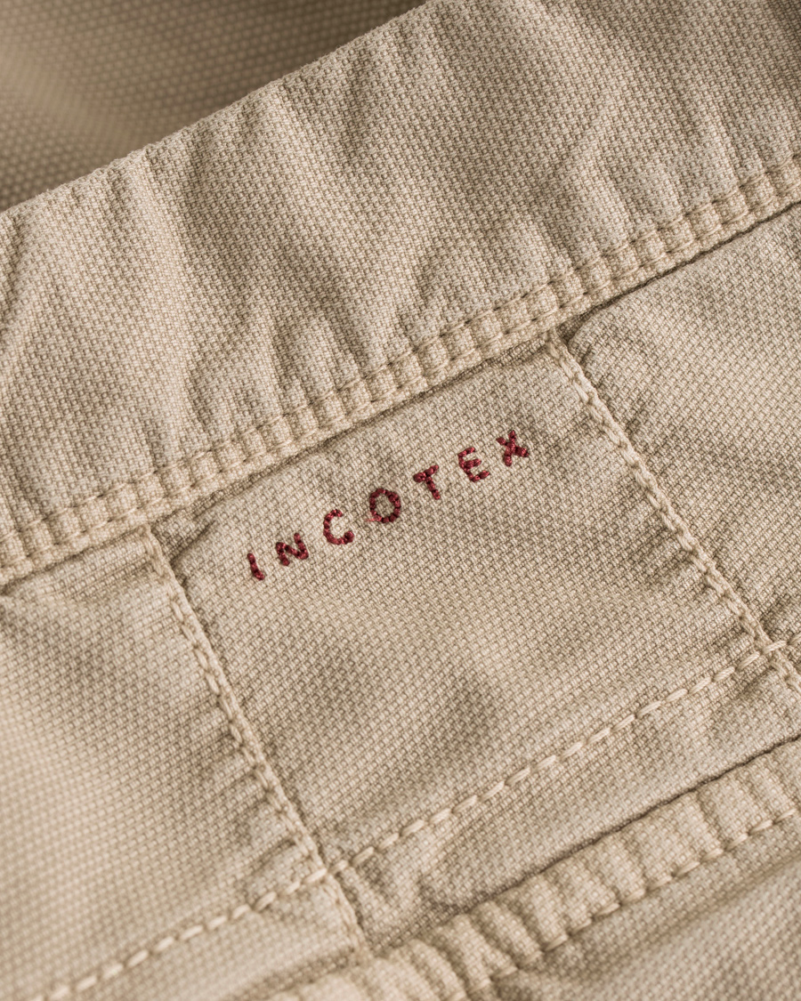 Hombres | Pantalones | Incotex | Slim Fit Cargo Slacks Natural