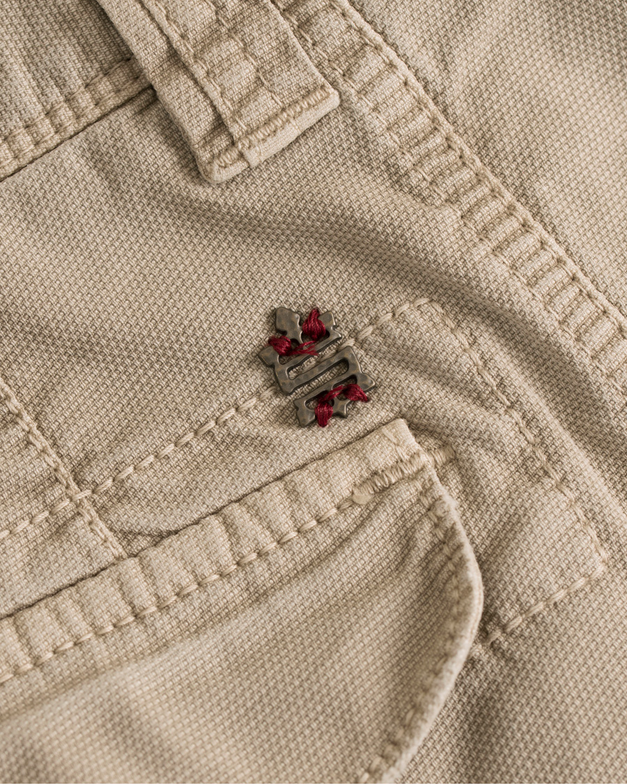 Hombres | Pantalones | Incotex | Slim Fit Cargo Slacks Natural