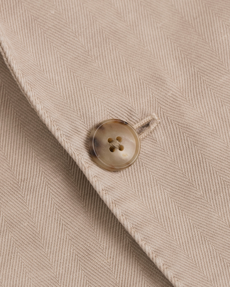 Hombres | Trajes | Boglioli | K Jacket Cotton/Linen Herringbone Suit Beige