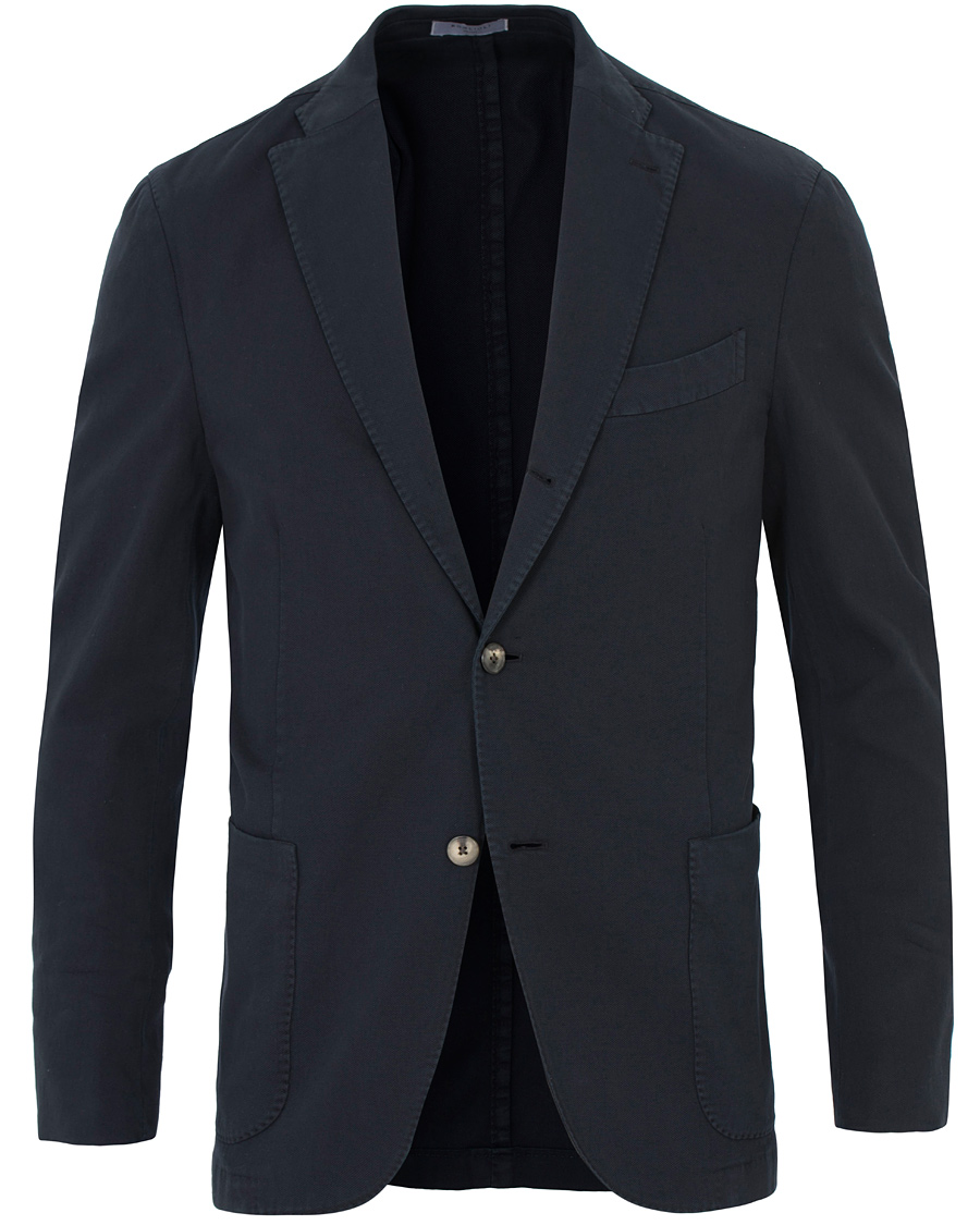 Hombres | Blazers | Boglioli | K Jacket Stretch Cotton Blazer Dark Blue