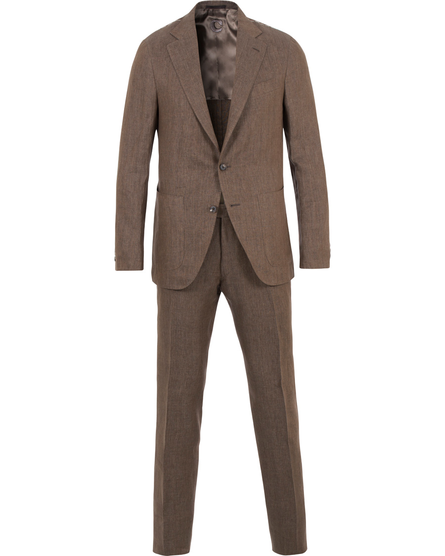 Hombres | Trajes | Caruso | Linen Suit Brown