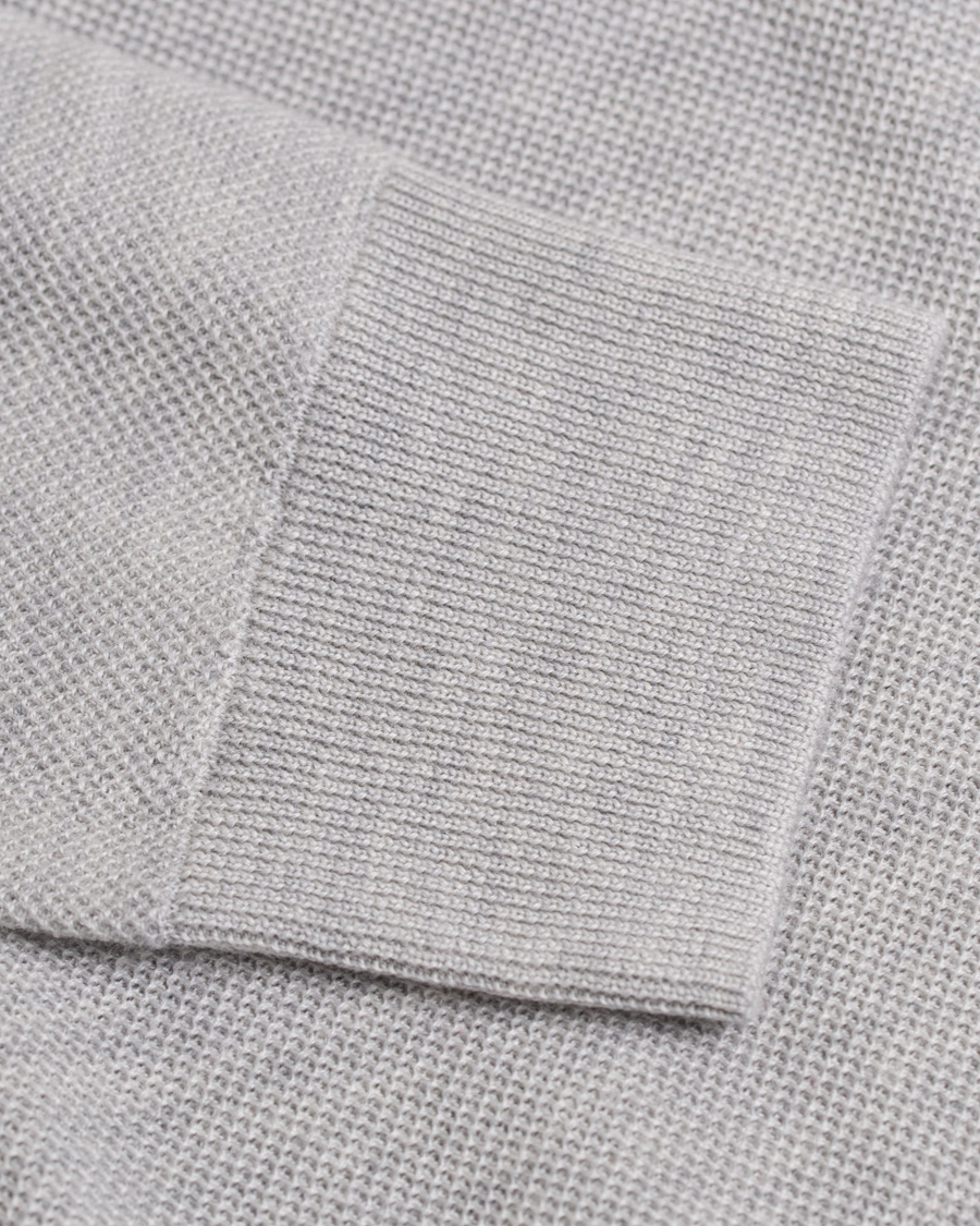 Hombres | Jerséis y prendas de punto | Polo Ralph Lauren | Cotton/Silk/Cashmere Half Zip Honeycomb Grey Heather