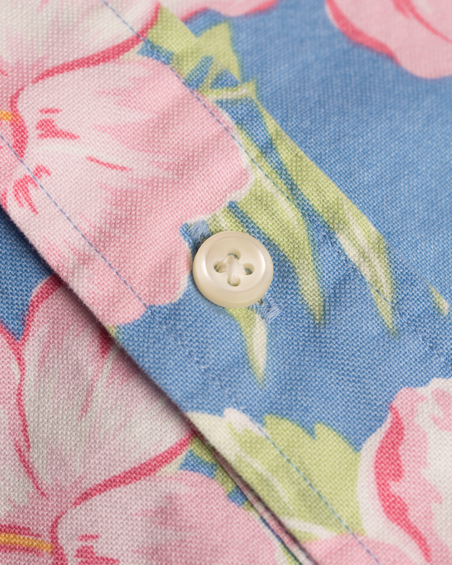 Hombres | Camisas | Polo Ralph Lauren | Slim Fit Oxford Short Sleeve Flower Shirt Pastal