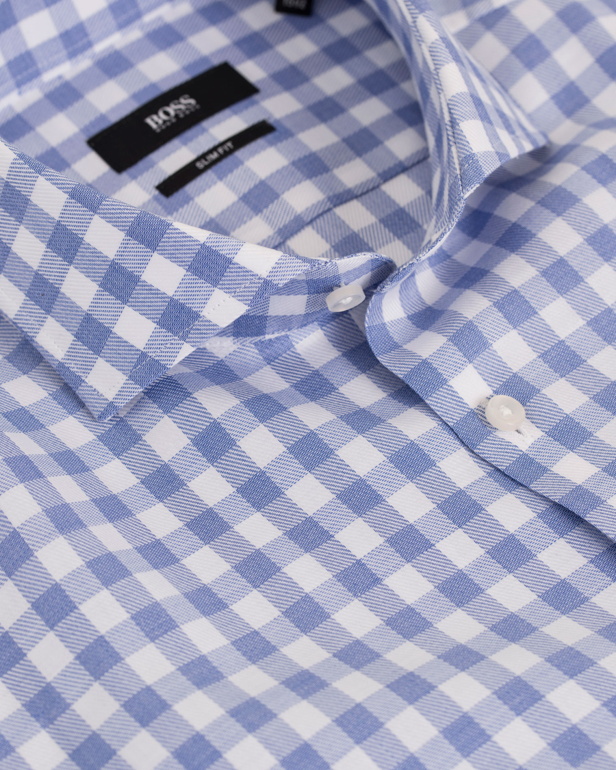 Hombres | Camisas | BOSS BLACK | BOSS Jason Slim Fit Check Shirt Blue