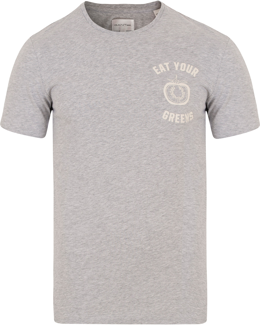 Hombres | Camisetas | GANT Rugger | Eat Your Green Tee Grey