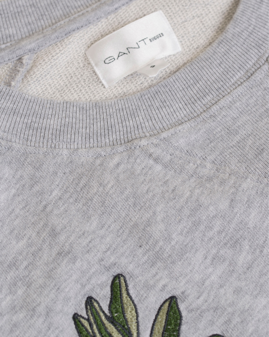 Hombres | Jerséis y prendas de punto | GANT Rugger | The Embroidery Crew Sweatshirt Grey