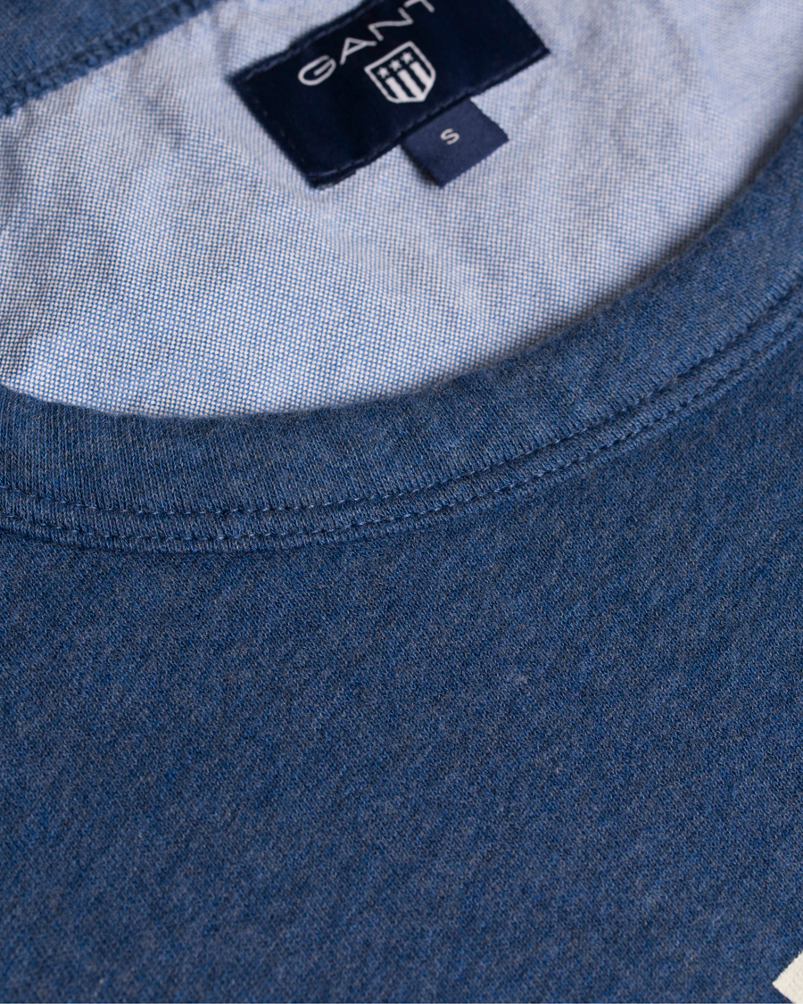 Hombres | Jerséis y prendas de punto | GANT | New Haven Sweatshirt Blue Melange
