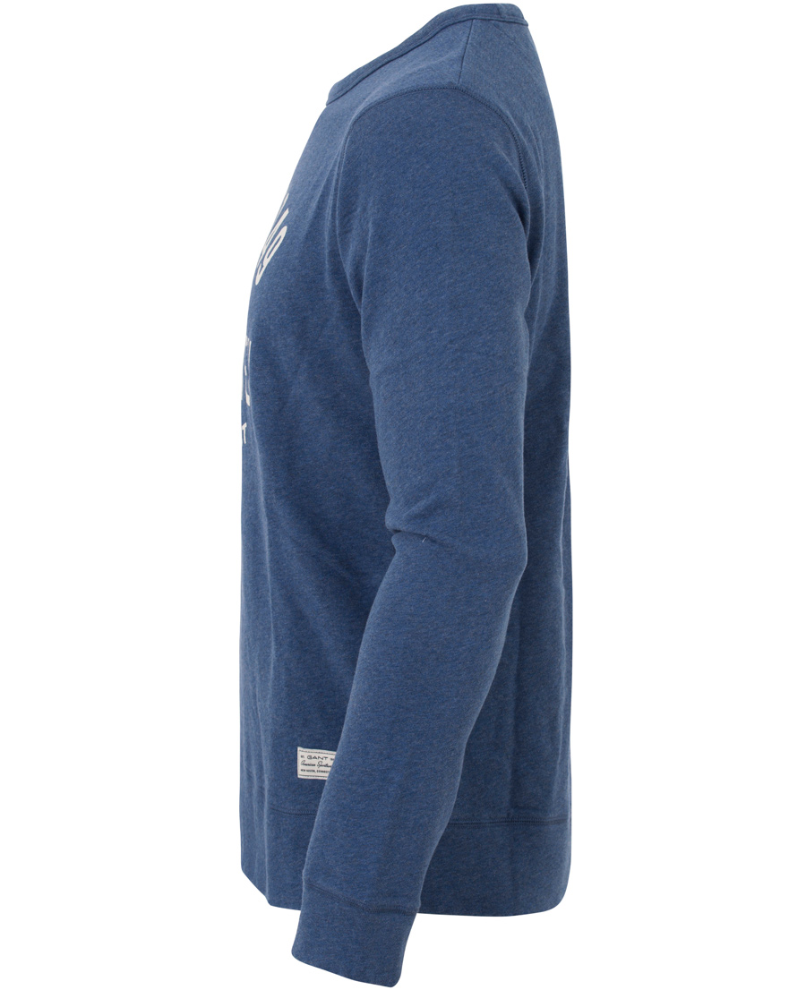 Hombres | Jerséis y prendas de punto | GANT | New Haven Sweatshirt Blue Melange