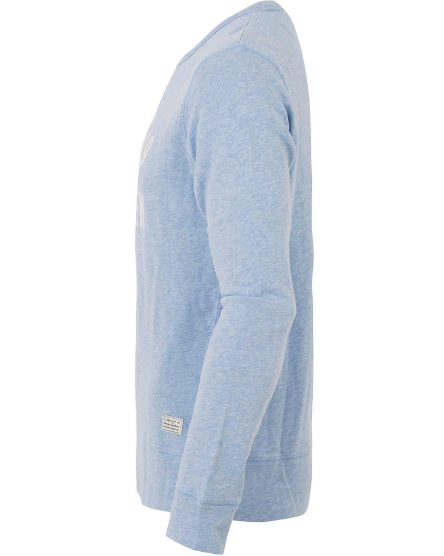 Hombres | Jerséis y prendas de punto | GANT | New Haven Sweatshirt Frost Blue Melange