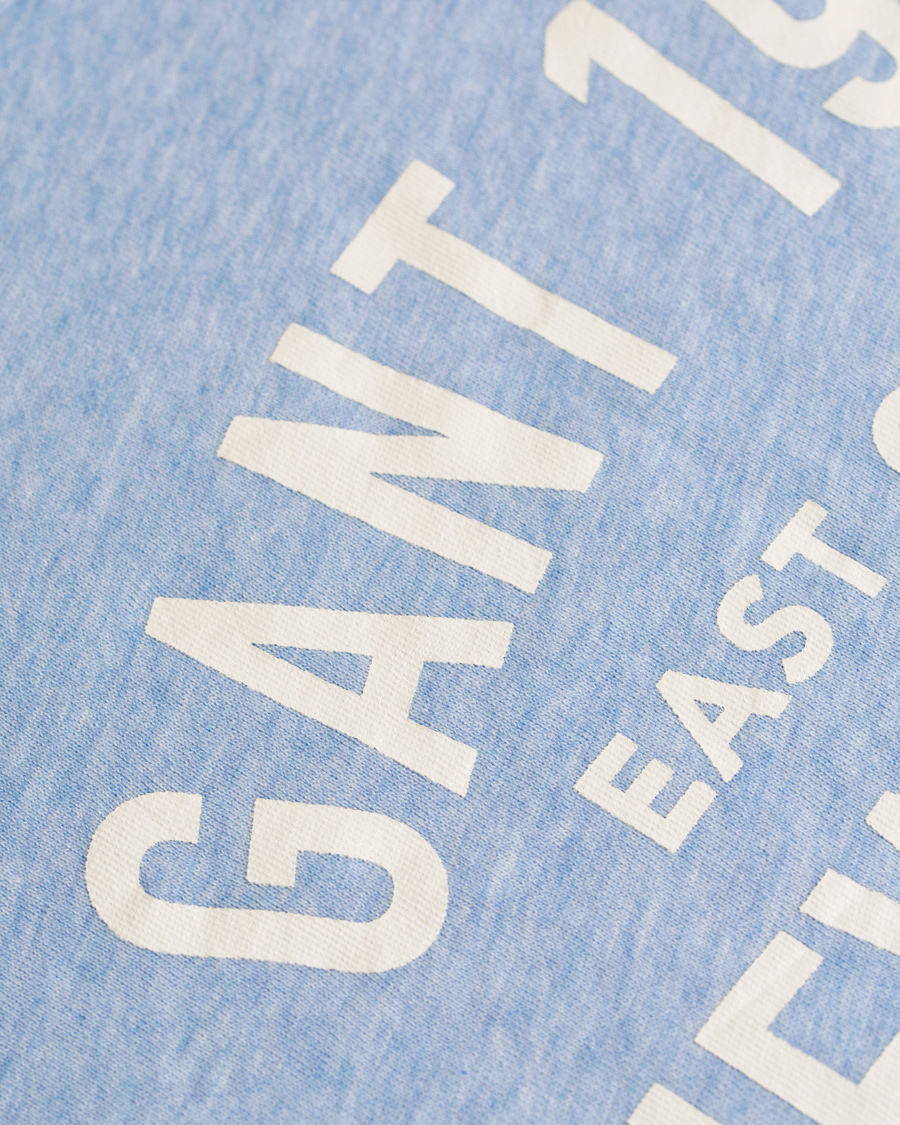 Hombres | Jerséis y prendas de punto | GANT | New Haven Sweatshirt Frost Blue Melange