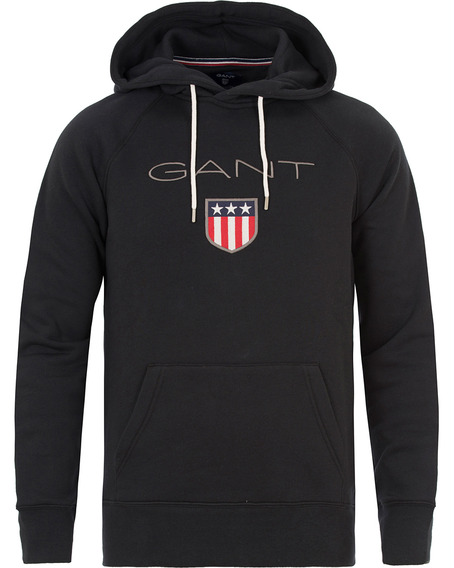 Hombres | Jerséis y prendas de punto | GANT | Shield Sweat Hoodie Black