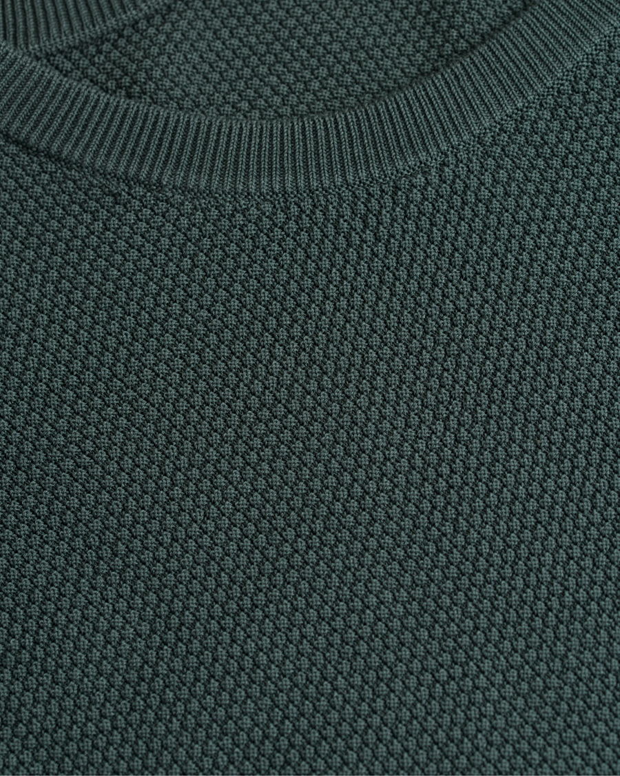 Hombres | Jerséis y prendas de punto | Tiger of Sweden | Matias Waffle Crew Neck Nobel Green