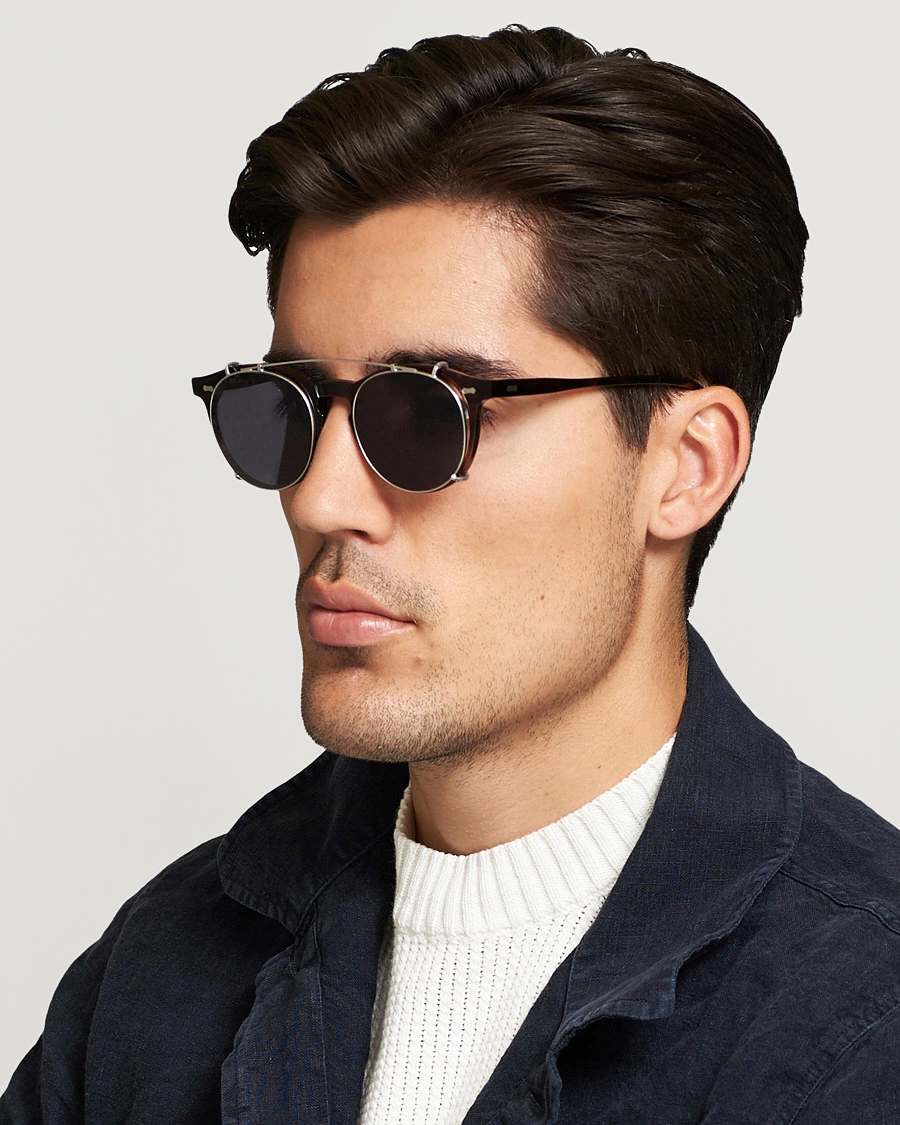 Hombres | Gafas de sol | TBD Eyewear | Pleat Clip On Sunglasses Classic Tortoise