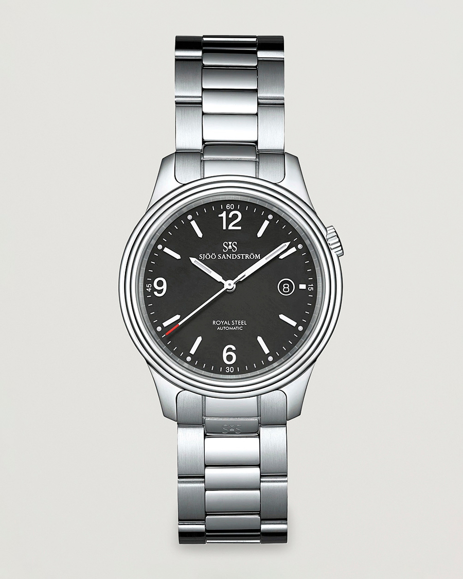 Hombres | Sjöö Sandström Royal Steel Classic 41mm Black and Steel | Sjöö Sandström | Royal Steel Classic 41mm Black and Steel