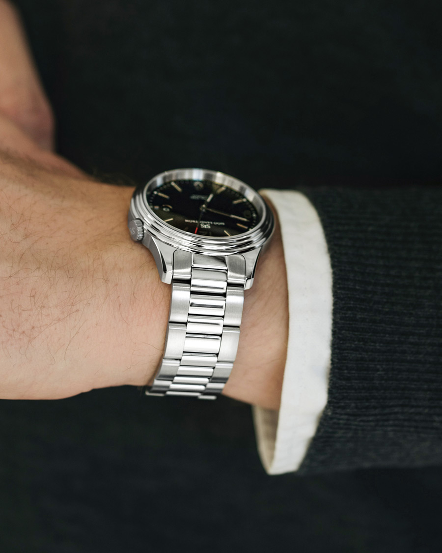 Hombres | Fine watches | Sjöö Sandström | Royal Steel Classic 41mm Black and Steel