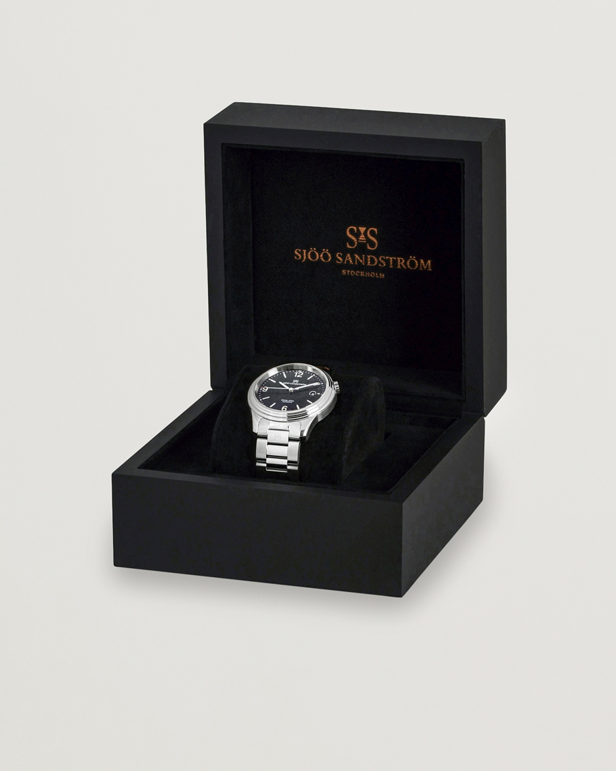 Hombres | Sjöö Sandström Royal Steel Classic 41mm Black and Steel | Sjöö Sandström | Royal Steel Classic 41mm Black and Steel