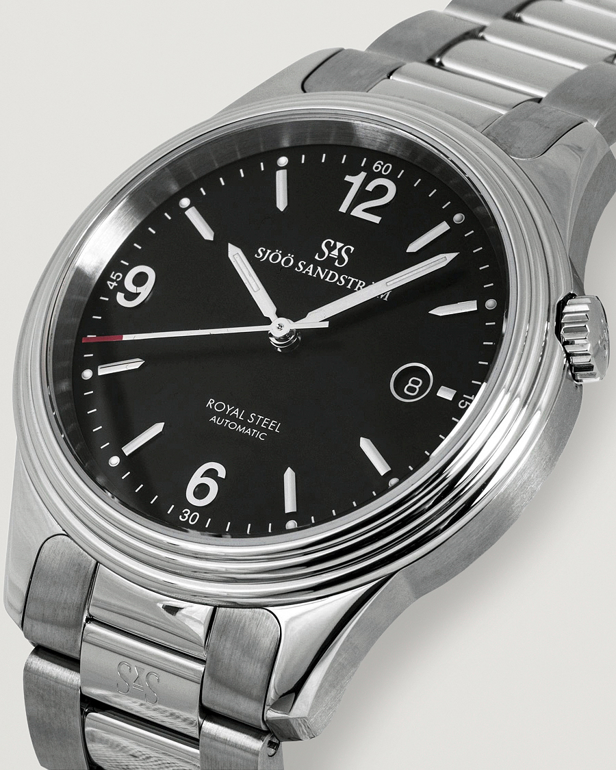 Hombres | Sjöö Sandström Royal Steel Classic 41mm Black and Steel | Sjöö Sandström | Royal Steel Classic 41mm Black and Steel