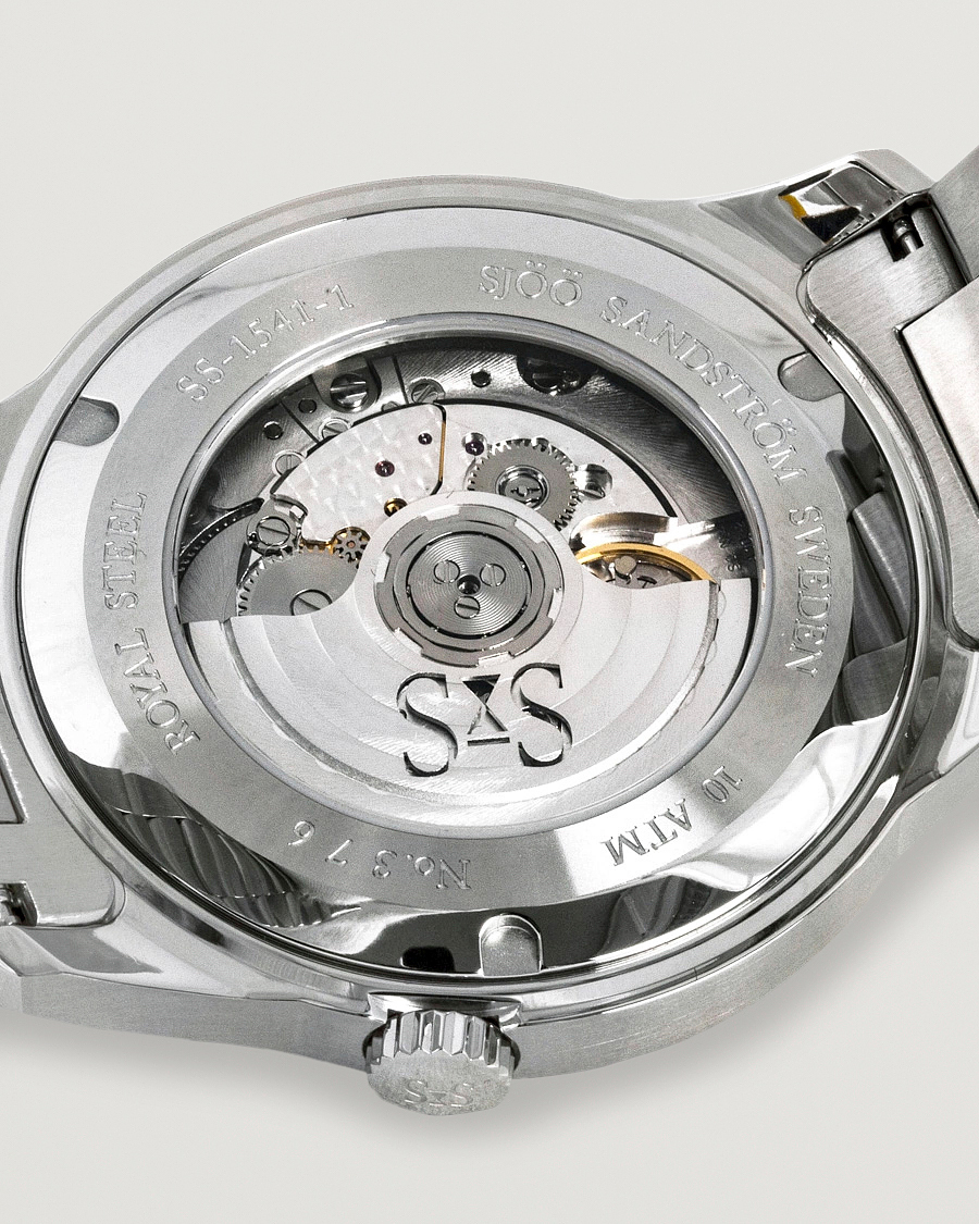 Hombres | Sjöö Sandström Royal Steel Classic 41mm White and Steel | Sjöö Sandström | Royal Steel Classic 41mm White and Steel