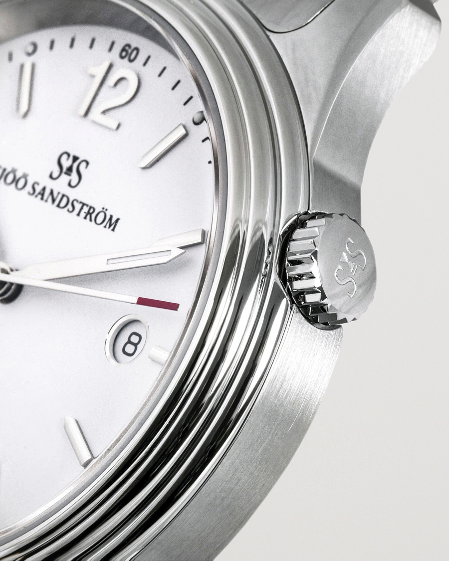 Hombres | Sjöö Sandström Royal Steel Classic 41mm White and Steel | Sjöö Sandström | Royal Steel Classic 41mm White and Steel
