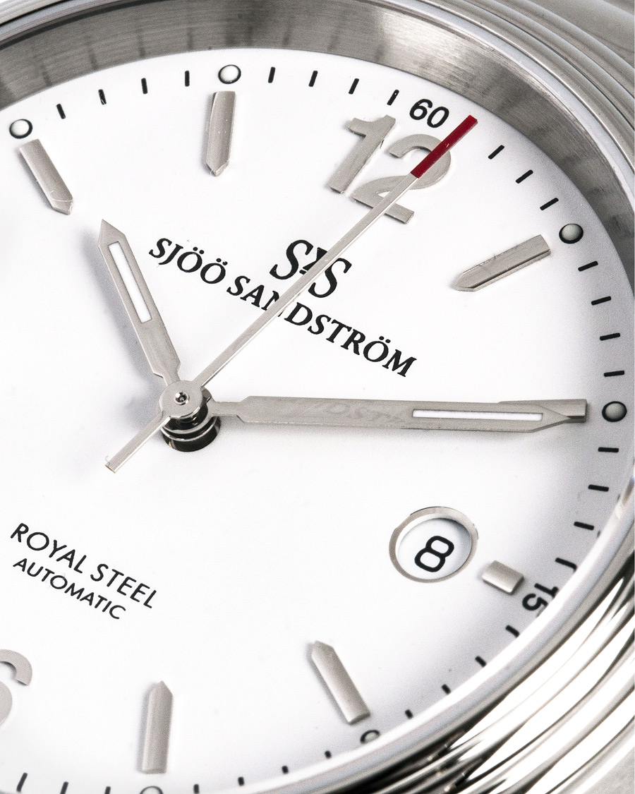 Hombres | Sjöö Sandström Royal Steel Classic 41mm White and Steel | Sjöö Sandström | Royal Steel Classic 41mm White and Steel