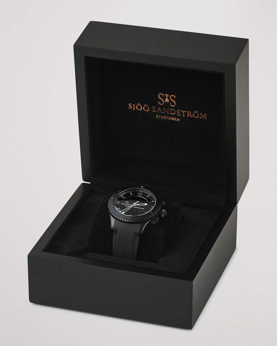 Hombres | Sjöö Sandström UTC Skydiver 44,2mm Black Night and Black Rubber | Sjöö Sandström | UTC Skydiver 44,2mm Black Night and Black Rubber