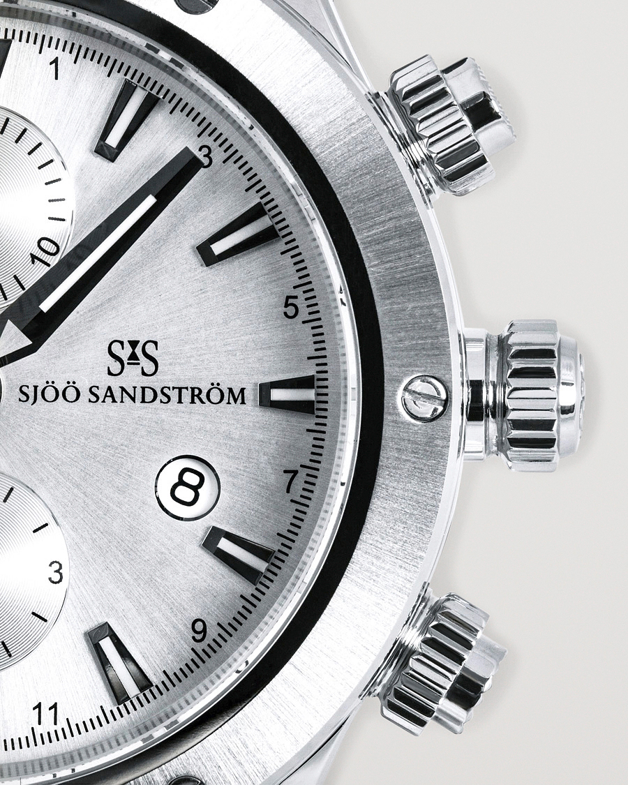 Hombres | Sjöö Sandström UTC Extreme 44,2mm Silver and Black Rubber | Sjöö Sandström | UTC Extreme 44,2mm Silver and Black Rubber