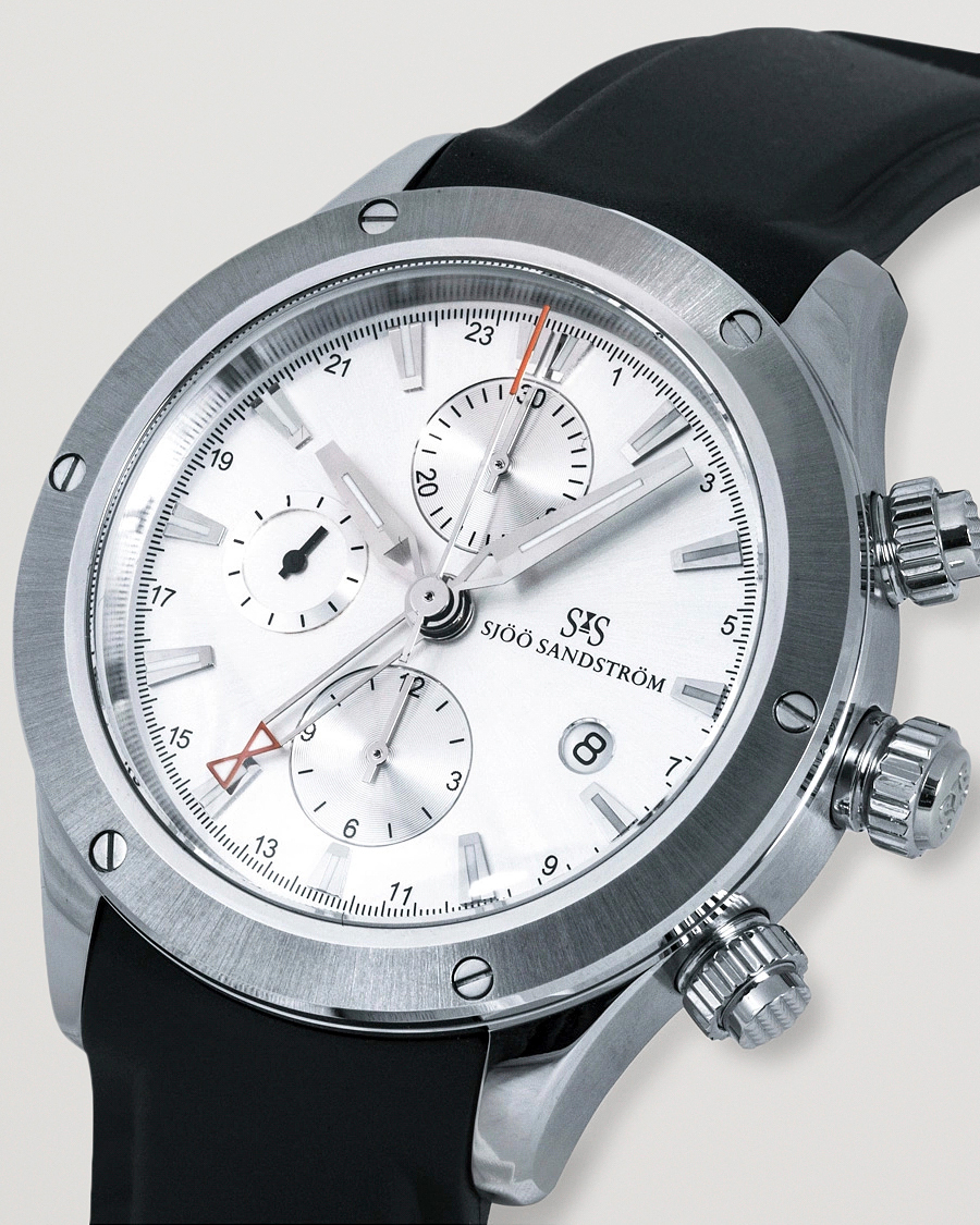 Hombres | Sjöö Sandström UTC Extreme 44,2mm Silver and Black Rubber | Sjöö Sandström | UTC Extreme 44,2mm Silver and Black Rubber