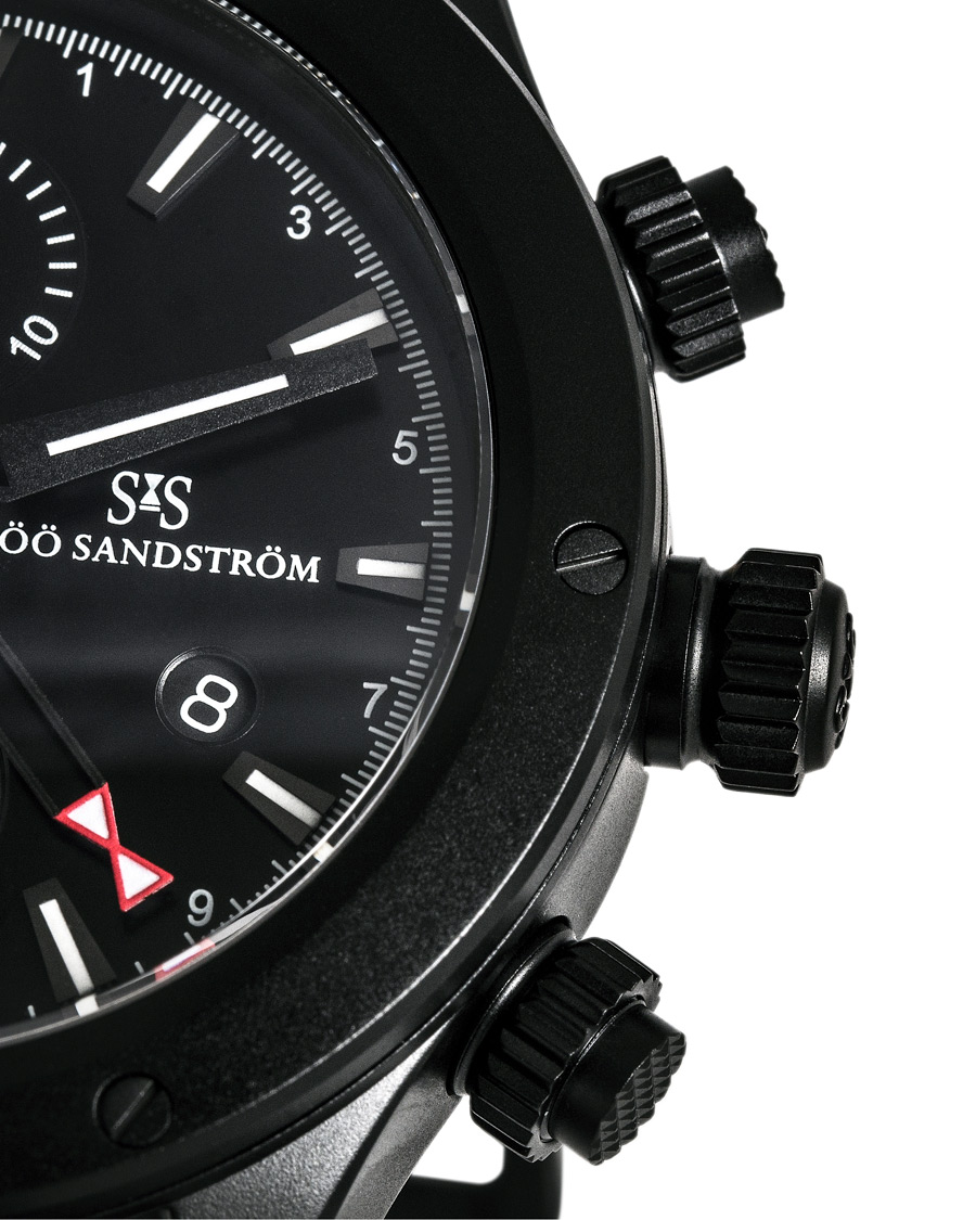 Hombres | Sjöö Sandström UTC Extreme 44,2mm Black and Black Alligator | Sjöö Sandström | UTC Extreme 44,2mm Black and Black Alligator