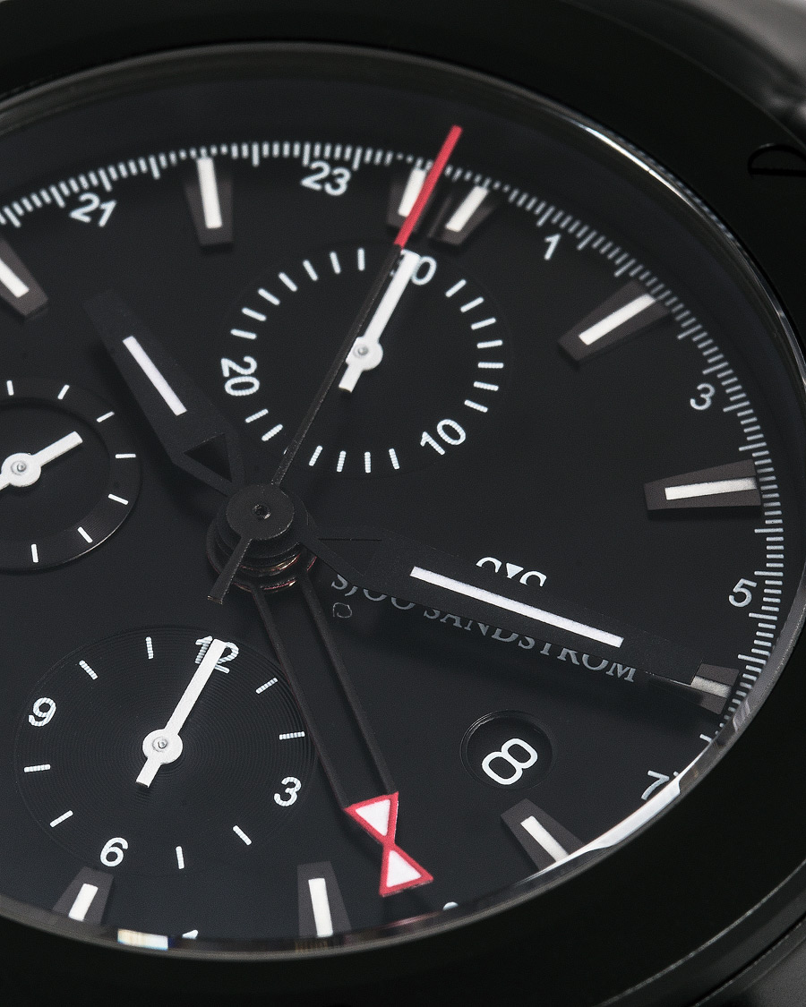 Hombres | Sjöö Sandström UTC Extreme 44,2mm Black and Black Alligator | Sjöö Sandström | UTC Extreme 44,2mm Black and Black Alligator