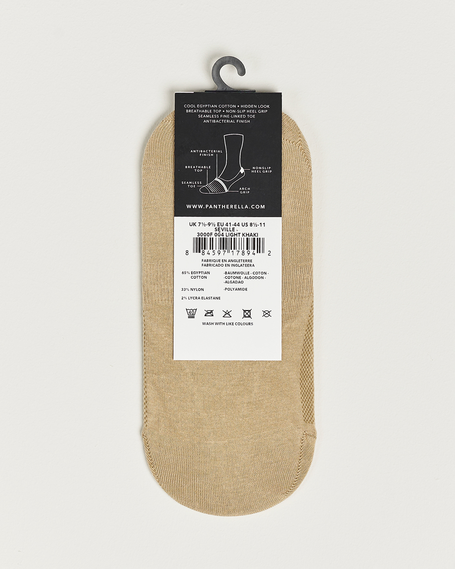Hombres | Ropa interior y calcetines | Pantherella | Footlet Cotton/Nylon Sock Khaki