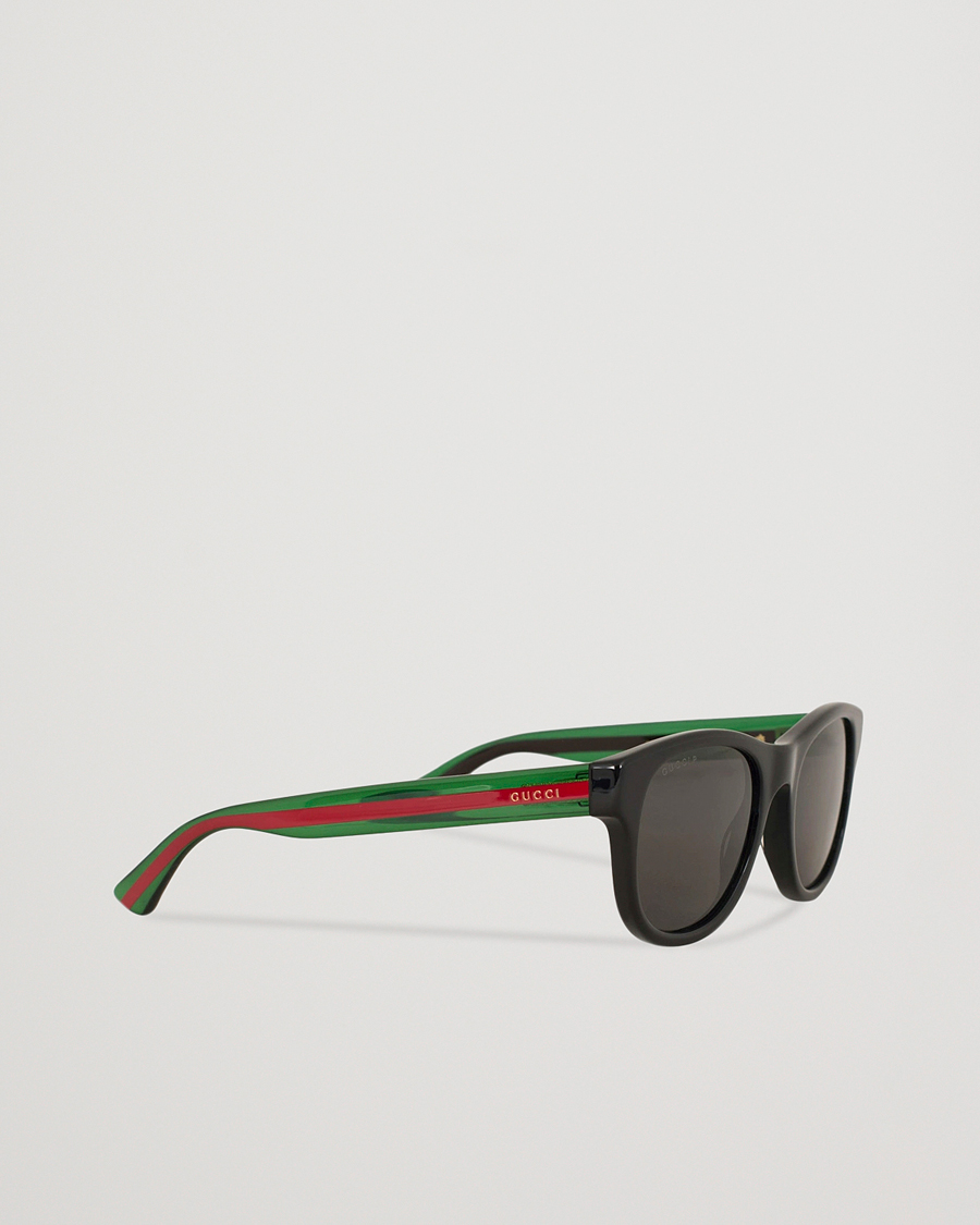 Hombres | Gucci GG0003S Sunglasses Black/Green/Grey | Gucci | GG0003S Sunglasses Black/Green/Grey