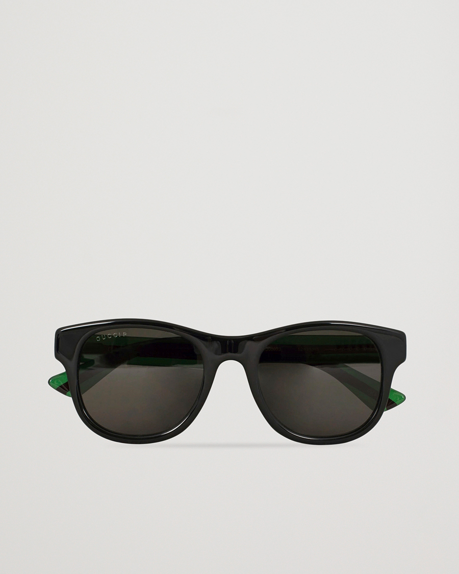 Hombres | Gucci GG0003S Sunglasses Black/Green/Grey | Gucci | GG0003S Sunglasses Black/Green/Grey