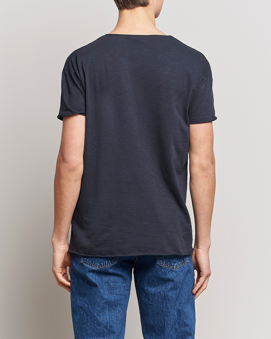 Hombres | Camisetas | Nudie Jeans | Roger Slub Crew Neck Tee Navy