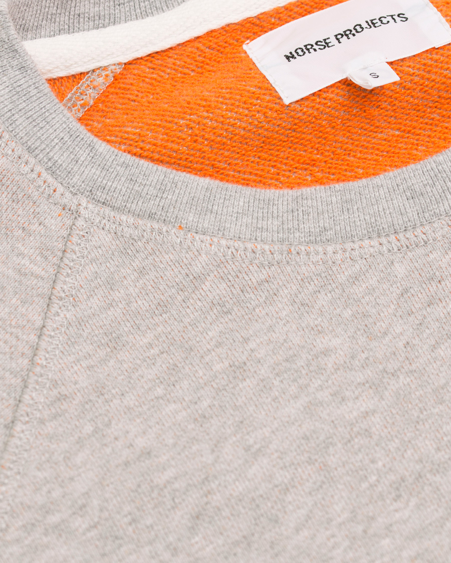 Hombres | Jerséis y prendas de punto | Norse Projects | Ketel Double Faced Sweatshirt Light Grey Melange