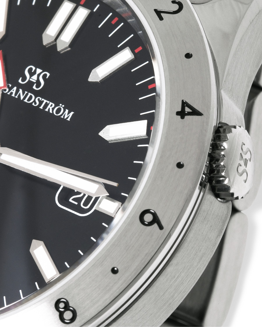 Hombres | Sjöö Sandström Royal Steel Worldtimer 41mm Black with Steel | Sjöö Sandström | Royal Steel Worldtimer 41mm Black with Steel