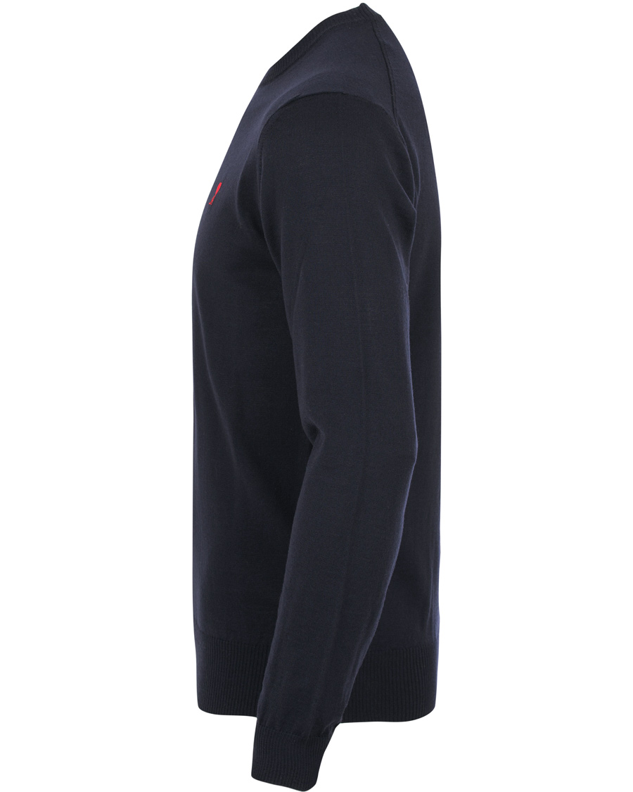 Hombres | Jerséis y prendas de punto | AMI | Crew Neck Logo Sweater Navy