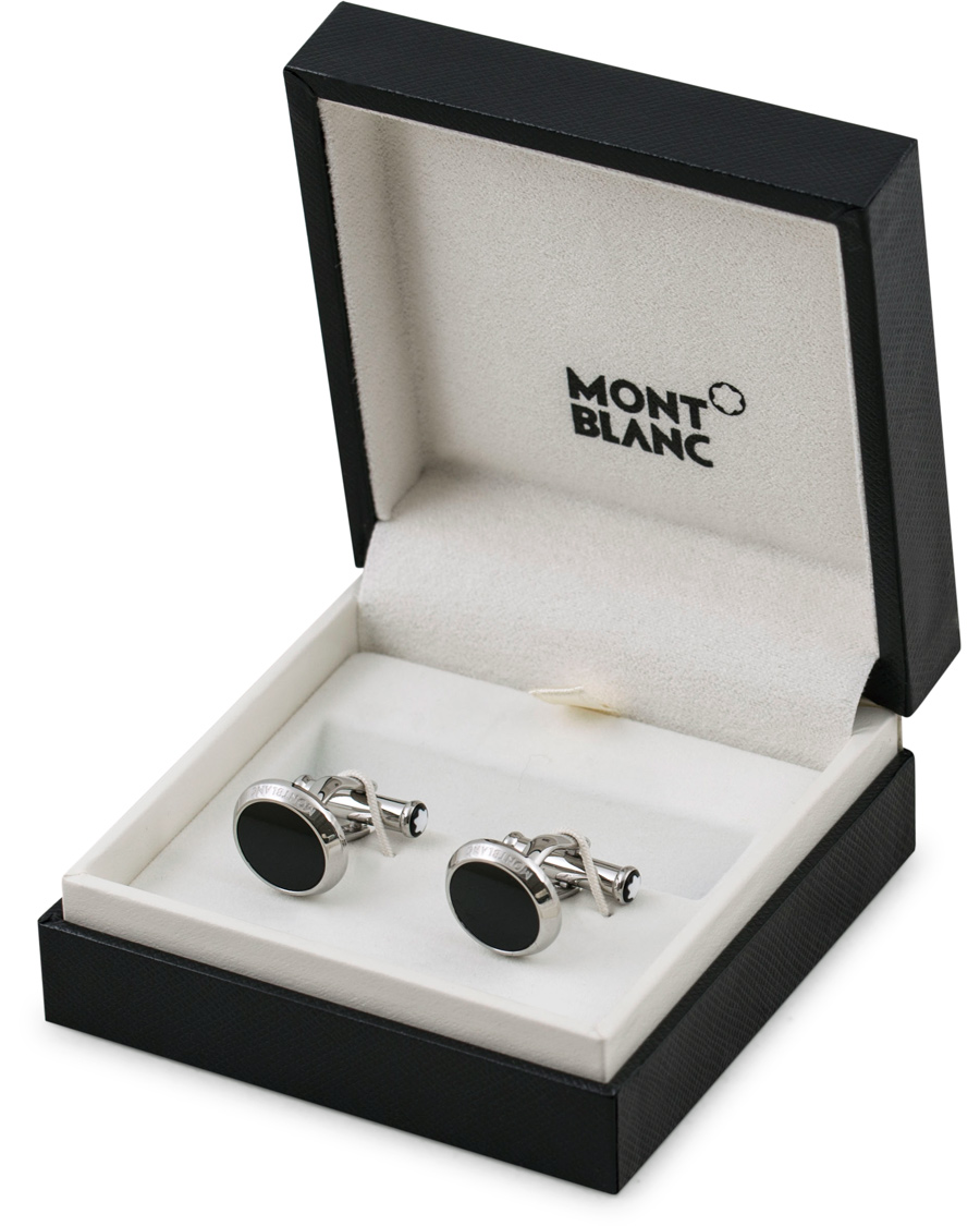 Hombres | Montblanc Meisterstück Steel Cufflinks Black Onyx | Montblanc | Meisterstück Steel Cufflinks Black Onyx