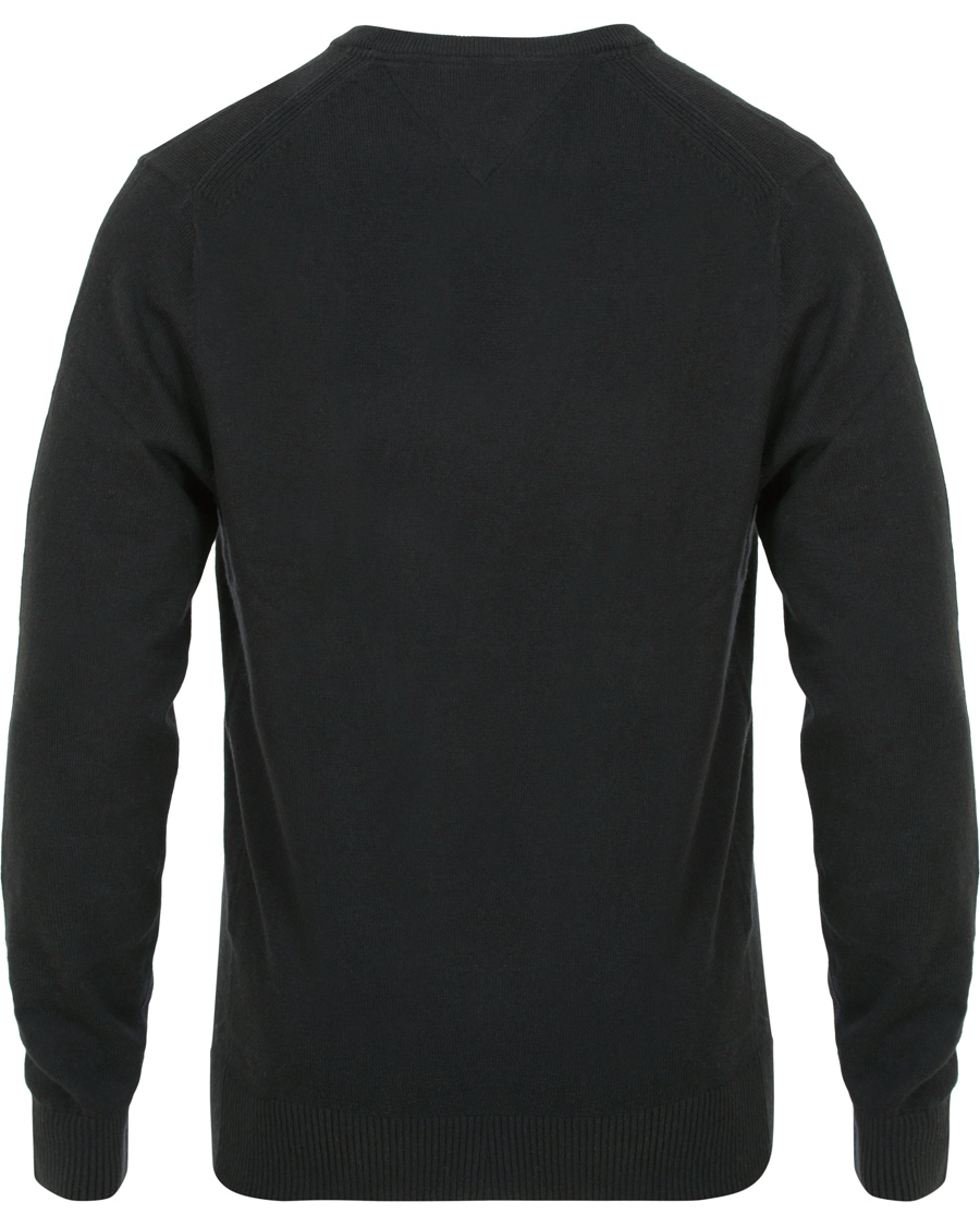 Hombres | Jerséis y prendas de punto | Tommy Hilfiger | Pima Cotton/Cashmere V-Neck Pullover Flag Black