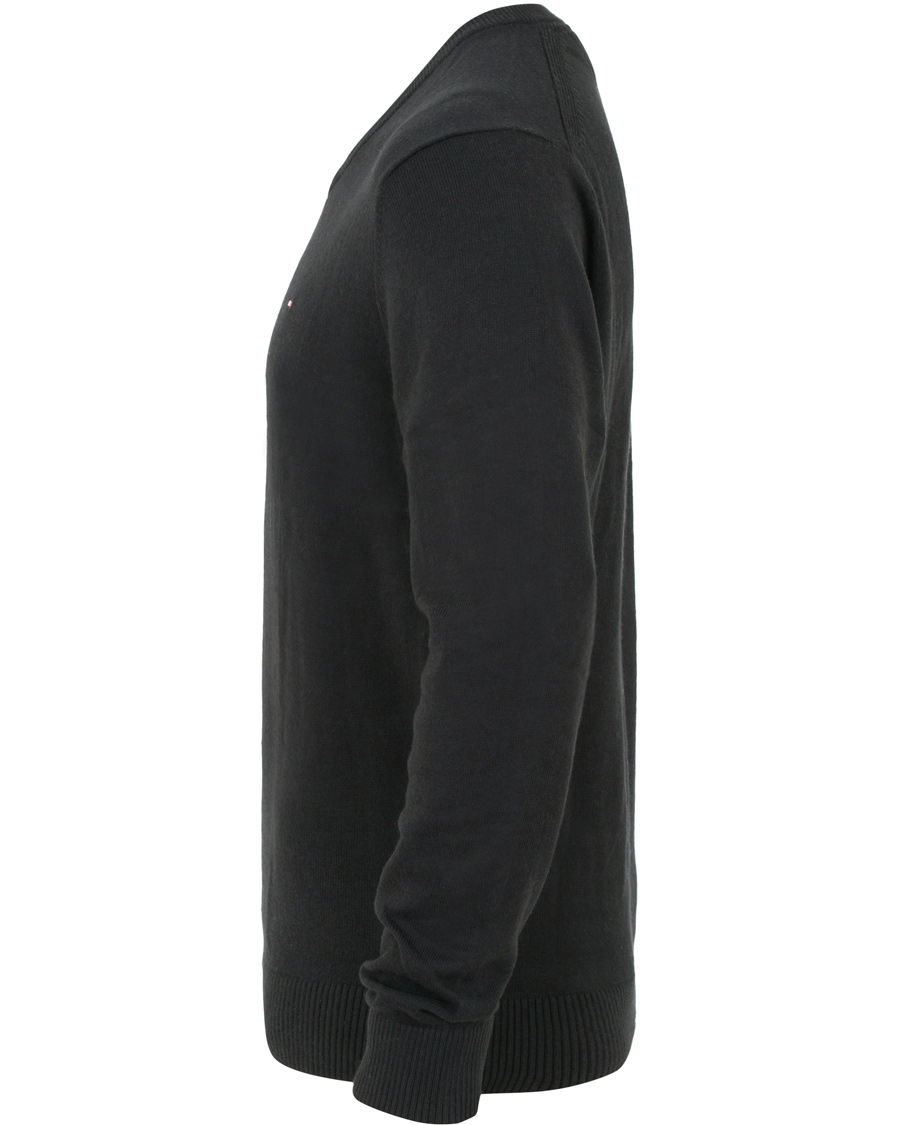 Hombres | Jerséis y prendas de punto | Tommy Hilfiger | Pima Cotton/Cashmere V-Neck Pullover Flag Black