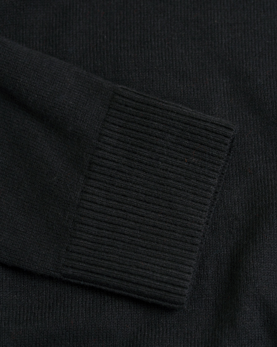 Hombres | Jerséis y prendas de punto | Tommy Hilfiger | Pima Cotton/Cashmere V-Neck Pullover Flag Black