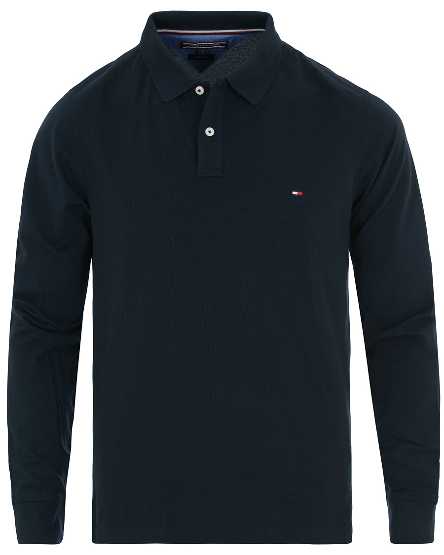 Hombres | Jerséis y prendas de punto | Tommy Hilfiger | Luxury Slim Fit Long Sleeve Polo Sky Captain
